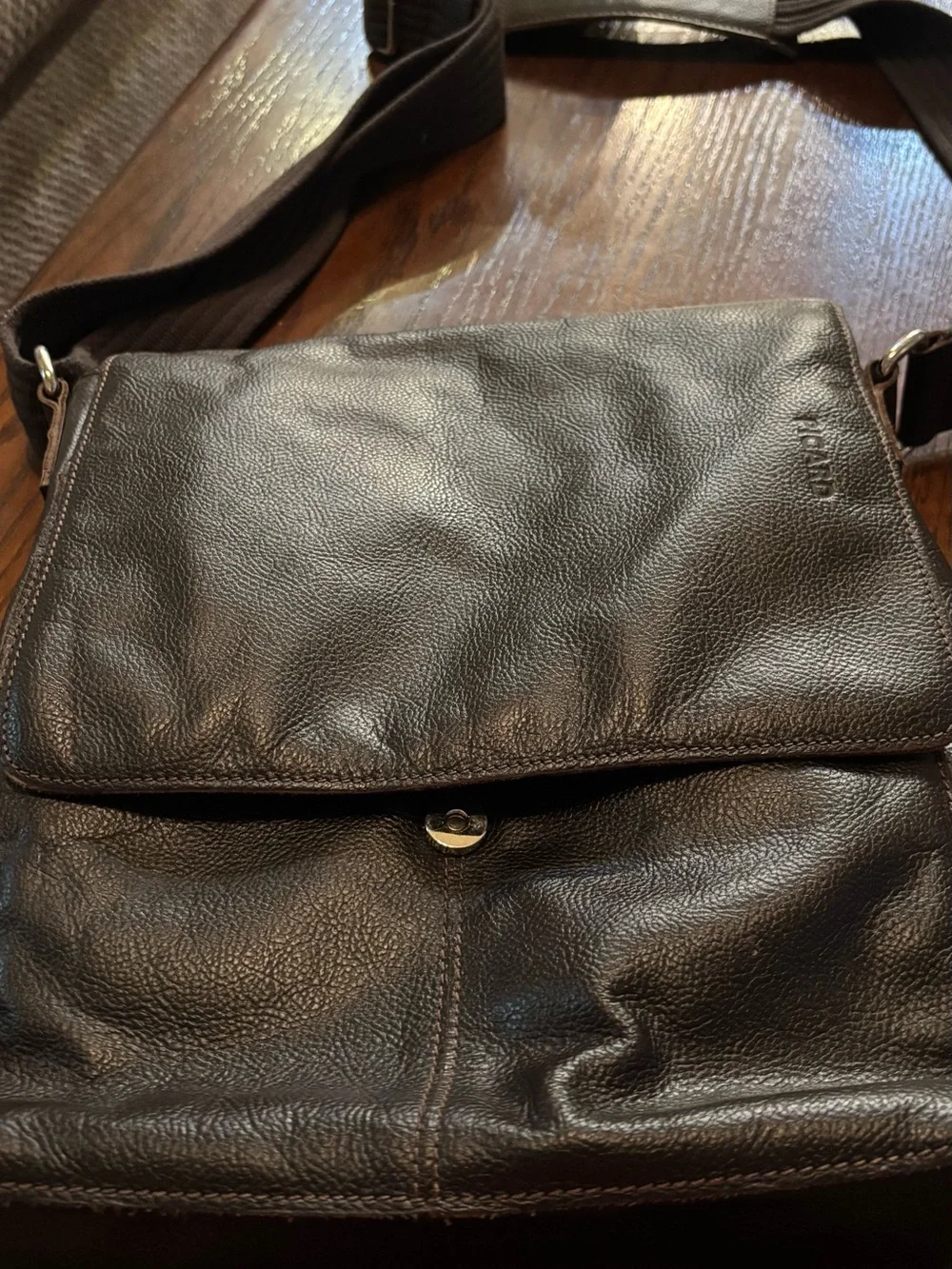 Picard Genuine Leather Messenger Bag Brown Crossbody Laptop Satchel Shoulder Bag
